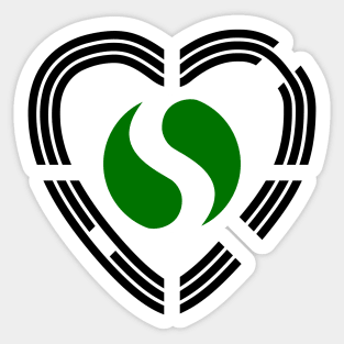 Korean Nigerian Multinational Patriot Flag Series (Heart) Sticker